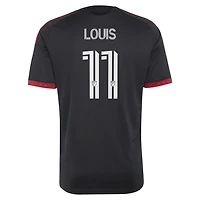 Men's adidas Louis Munteanu Black D.C. United  2026 Black-and-Red Kit Replica Jersey