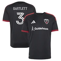 Men's adidas Lucas Bartlett Black D.C. United  2026 Black-and-Red Kit Replica Jersey