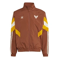 Veste de survêtement zippée intégrale marron adidas Originals D.C. United Culturewear Collection pour homme