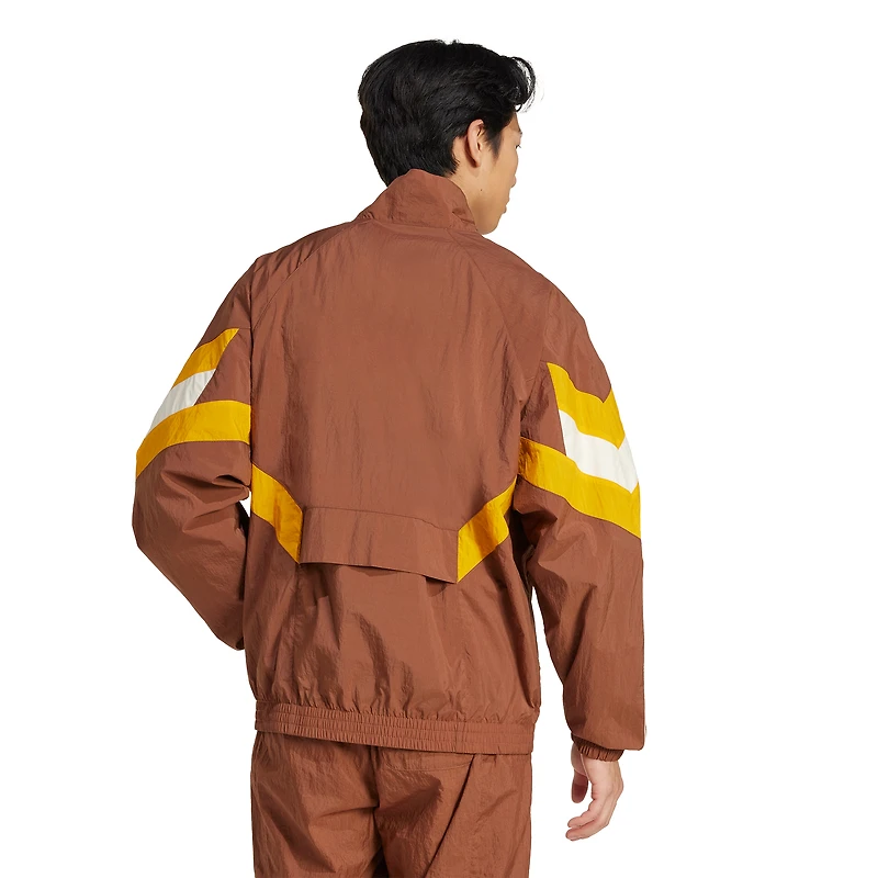 Veste de survêtement zippée intégrale marron adidas Originals D.C. United Culturewear Collection pour homme