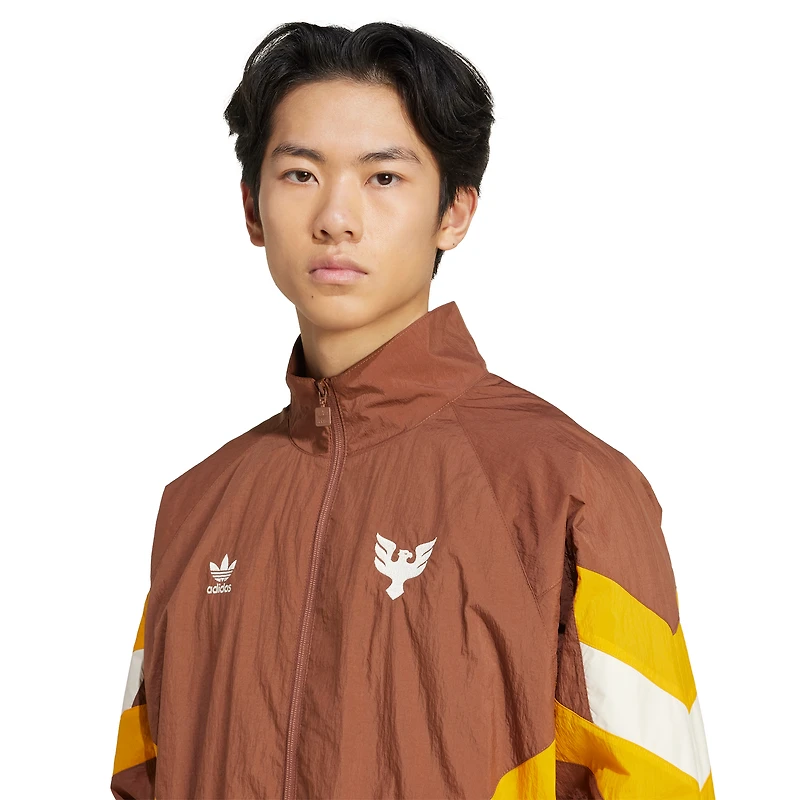 Veste de survêtement zippée intégrale marron adidas Originals D.C. United Culturewear Collection pour homme