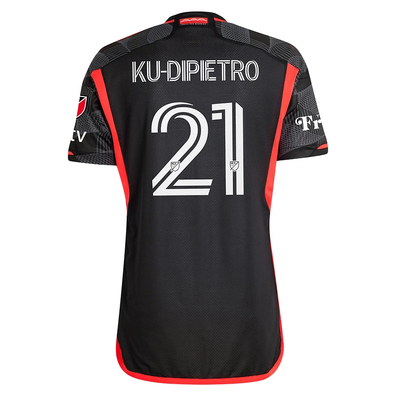 Men's adidas Theodore Ku-Dipietro Black D.C. United 2024 The Icon Kit Authentic Player Jersey