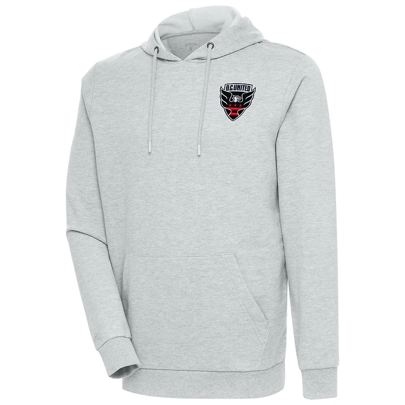 Sweat à capuche logo D.C. United Antigua gris chiné pour homme