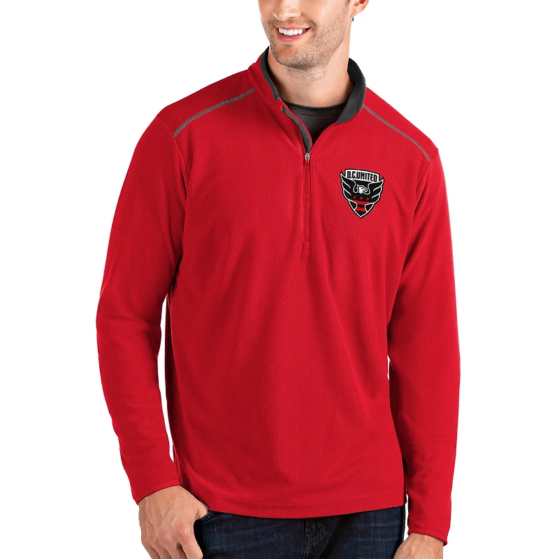 Veste à enfiler zippée quart de tour D.C. United Glacier rouge Antigua pour homme