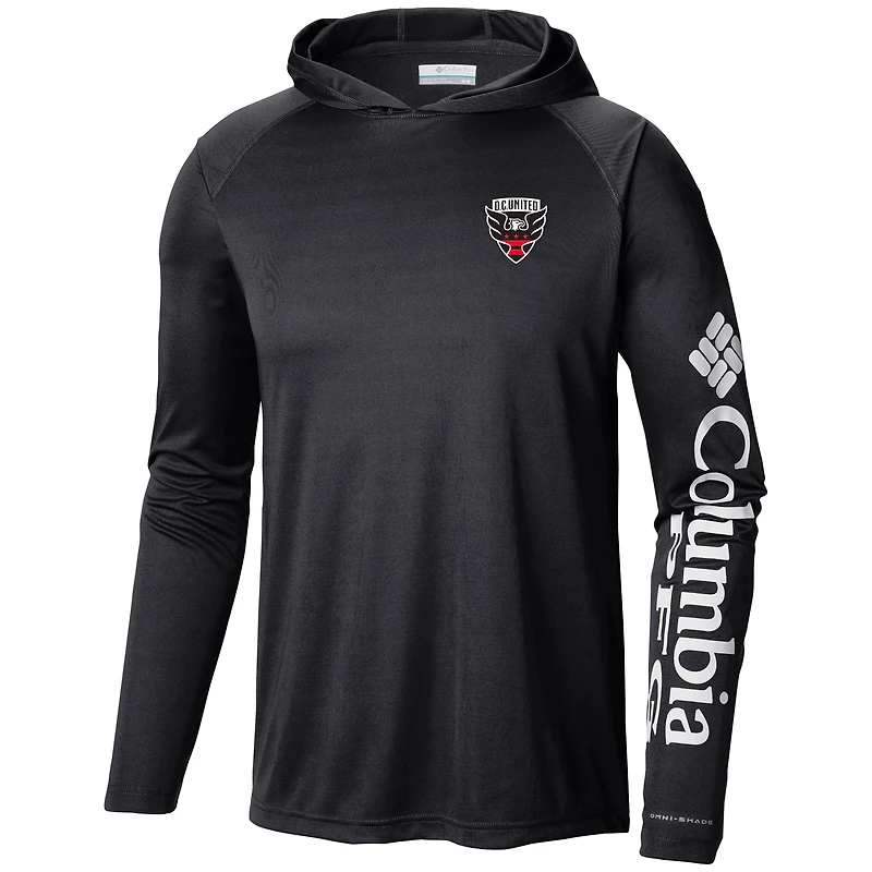T-shirt à capuche manches longues Columbia D.C. United Terminal Tackle pour homme, noir