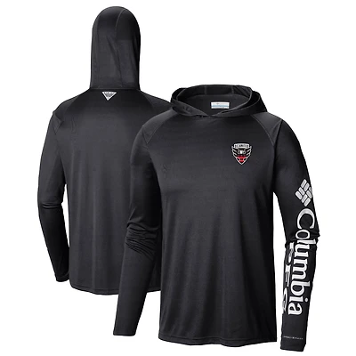 Men's Columbia Black D.C. United Terminal Tackle Long Sleeve Hoodie T-Shirt