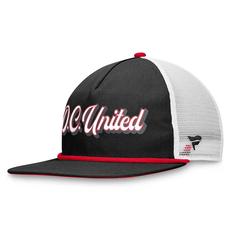 Casquette Snapback de golf D.C. United True Classic Fanatics noir/blanc pour hommes