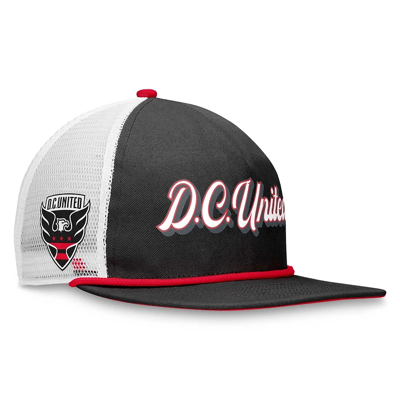 Casquette Snapback de golf D.C. United True Classic Fanatics noir/blanc pour hommes