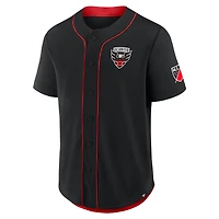 Men's Fanatics Black D.C. United Injury Time Baseball Jersey