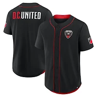 Men's Fanatics Black D.C. United Injury Time Baseball Jersey