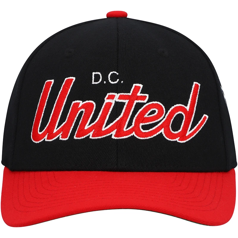 Casquette Snapback extensible D.C. United Team Script 2.0 Mitchell & Ness pour homme, noir