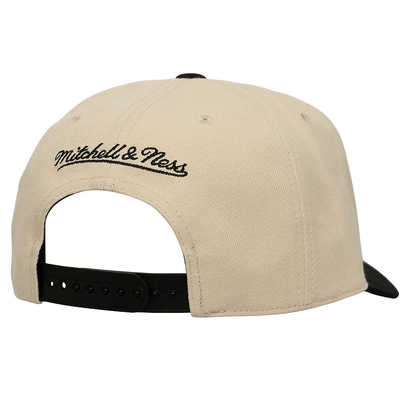 Men's Mitchell & Ness  Cream/Black D.C. United Upside Down Pro Pinch Snapback Hat