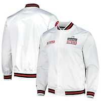 Veste en satin à boutons-pression D.C. United City blanc Mitchell & Ness pour homme