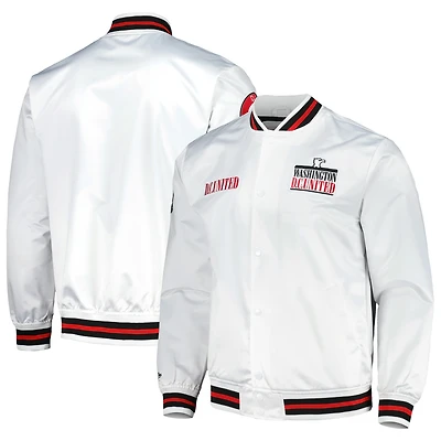Veste en satin à boutons-pression D.C. United City blanc Mitchell & Ness pour homme