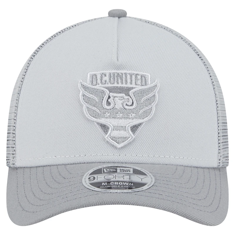 Casquette de camionneur Snapback 9FORTY DC United 2025 pour homme New Era grise