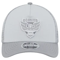 Casquette de camionneur Snapback 9FORTY DC United 2025 pour homme New Era grise