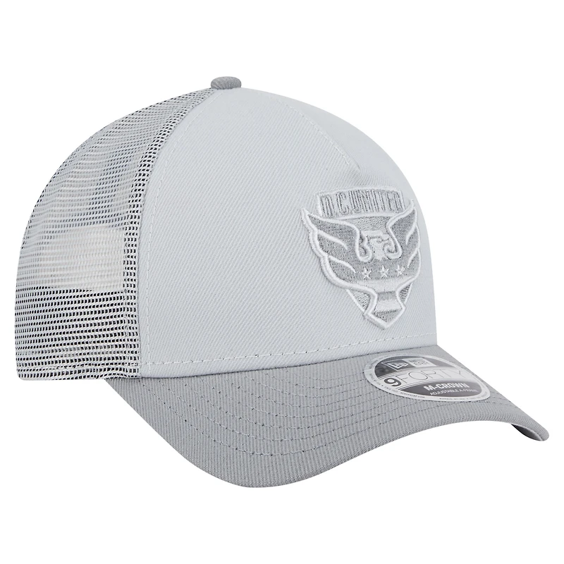 Casquette de camionneur Snapback 9FORTY DC United 2025 pour homme New Era grise