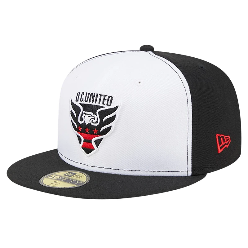 Men's New Era White/Black D.C. United 2024 Kick Off Collection 59FIFTY Fitted Hat