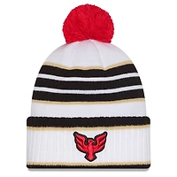 Bonnet en tricot à revers et pompon New Era blanc D.C. United 2025 pour homme