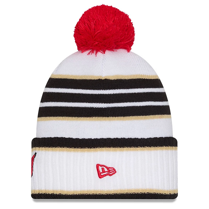 Bonnet en tricot à revers et pompon New Era blanc D.C. United 2025 pour homme