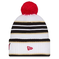 Bonnet en tricot à revers et pompon New Era blanc D.C. United 2025 pour homme