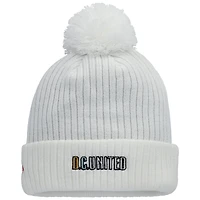 Men's New Era  White D.C. United Jersey Hook Cuff Knit Hat with Pom