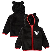 Toddler Sport Design Sweden  Black D.C. United Tie-Breaker Teddy Full-Zip Hoodie