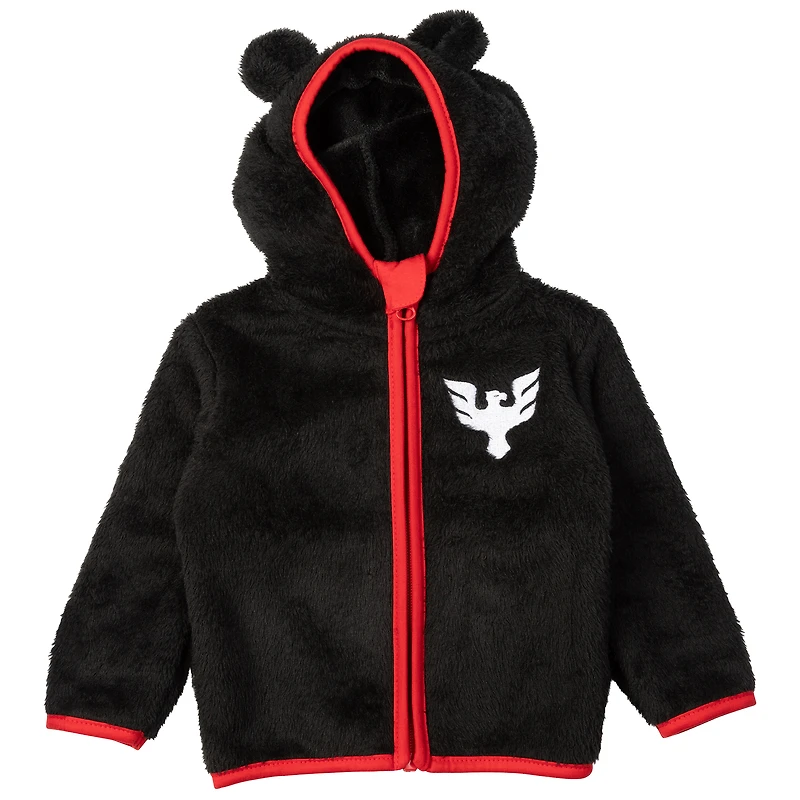 Toddler Sport Design Sweden  Black D.C. United Tie-Breaker Teddy Full-Zip Hoodie