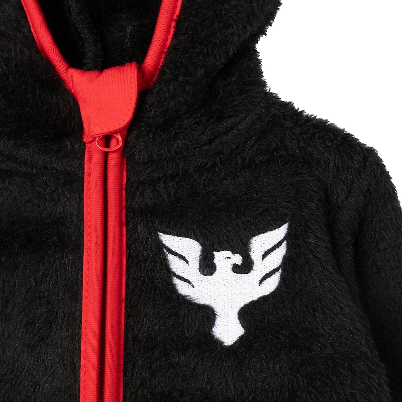 Toddler Sport Design Sweden  Black D.C. United Tie-Breaker Teddy Full-Zip Hoodie