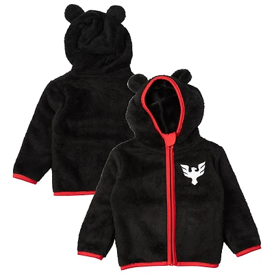 Toddler Sport Design Sweden  Black D.C. United Tie-Breaker Teddy Full-Zip Hoodie