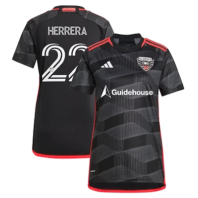 Women's adidas Aaron Herrera Black D.C. United 2024 The Icon Kit Replica Player Jersey