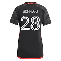 Maillot réplique du joueur adidas David Schnegg noir D.C. United 2024 The Icon Kit pour femme