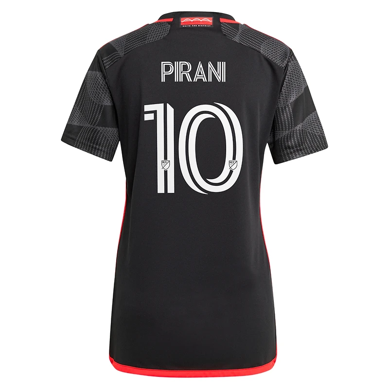 Women's adidas Gabriel Pirani Black D.C. United 2024 The Icon Kit Replica Player Jersey