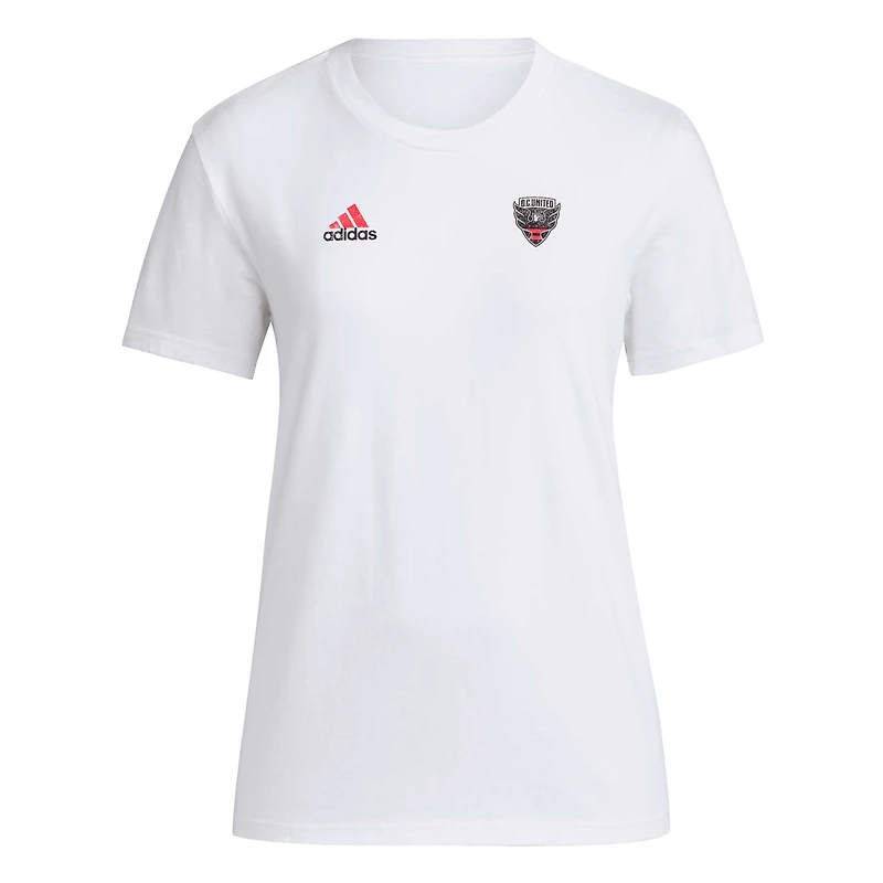 T-shirt adidas D.C. United Local Stoic blanc pour femme