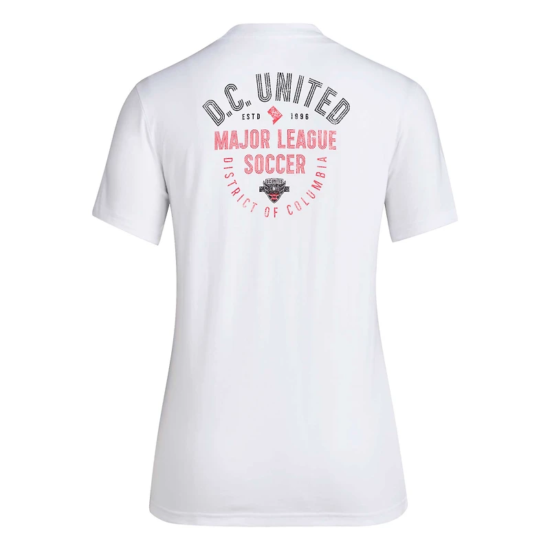 T-shirt adidas D.C. United Local Stoic blanc pour femme