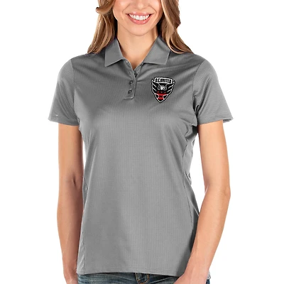 Women's Antigua Silver D.C. United Balance Polo