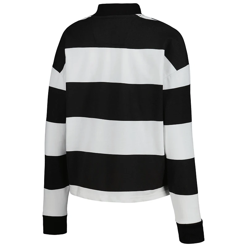 T-shirt à manches longues Antigua blanc pour femme, motif rayures rugby radicales D.C. United