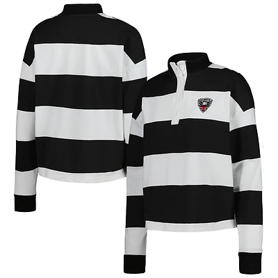 T-shirt à manches longues Antigua blanc pour femme, motif rayures rugby radicales D.C. United
