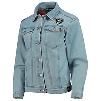 Veste boutonnée en denim bleu à imprimé D.C. United The Wild Collective pour femme