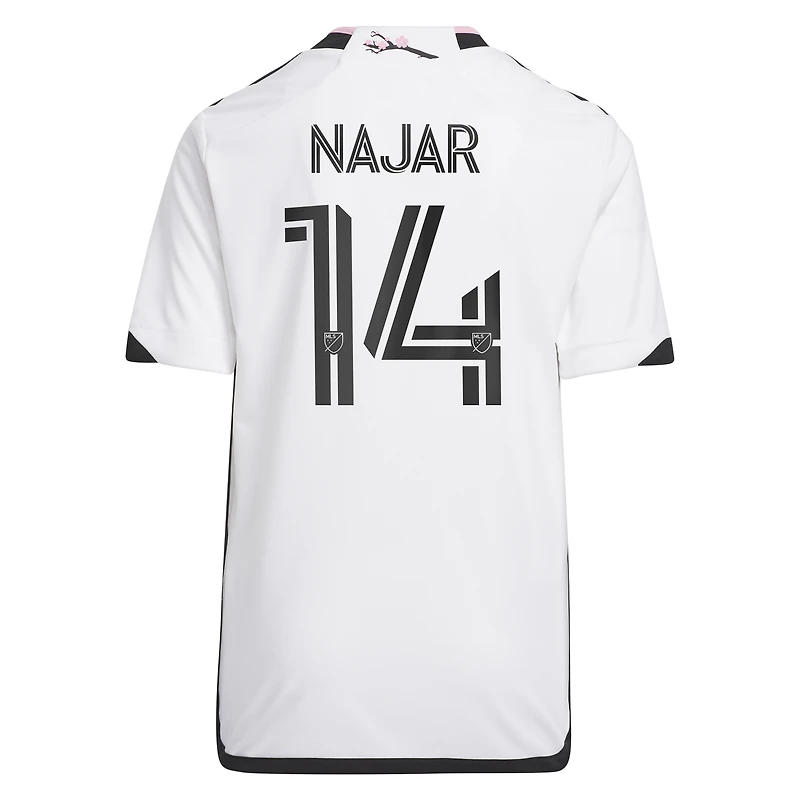 Youth adidas Andy Najar White D.C. United 2023 The Cherry Blossom Kit Replica Player Jersey