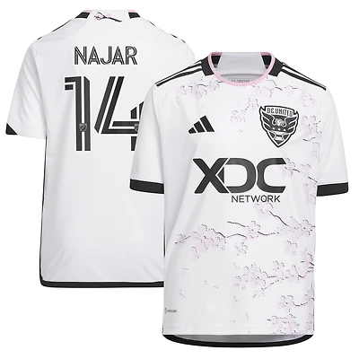 Youth adidas Andy Najar White D.C. United 2023 The Cherry Blossom Kit Replica Player Jersey