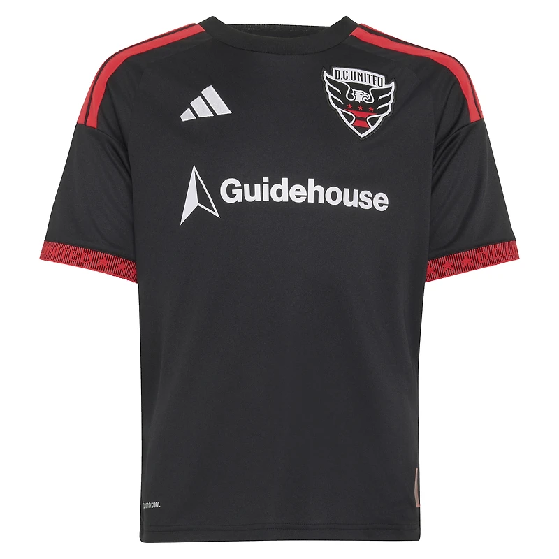 Maillot réplique noir et rouge adidas D.C. United 2026 pour jeunes