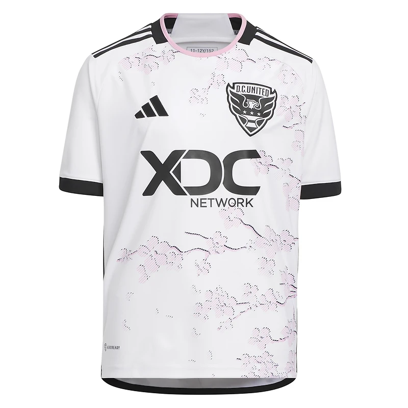 Youth adidas Christian Benteke White D.C. United 2023 The Cherry Blossom Kit Replica Player Jersey