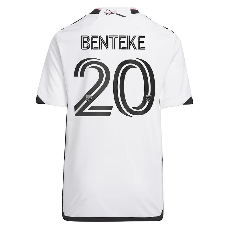Youth adidas Christian Benteke White D.C. United 2023 The Cherry Blossom Kit Replica Player Jersey
