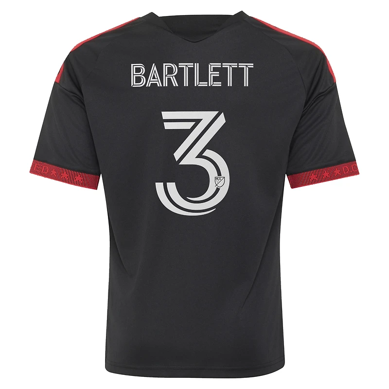 Maillot réplique noir et rouge adidas Lucas Bartlett D.C. United 2026 pour enfant