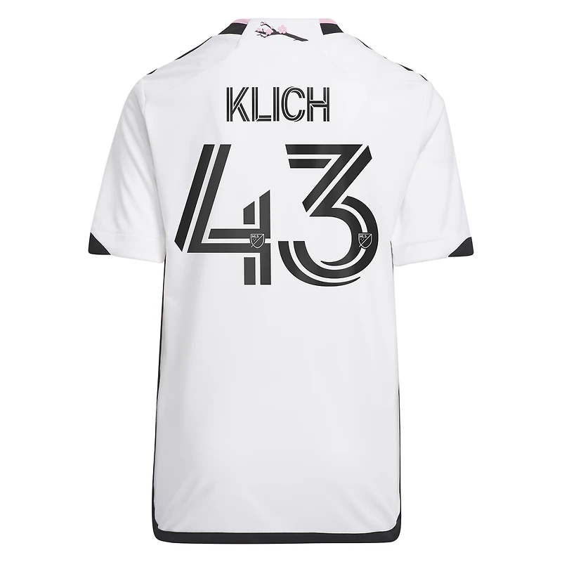 Enfant adidas Mateusz Klich Blanc D.C. United 2023 The Cherry Blossom Kit Replica Player Jersey