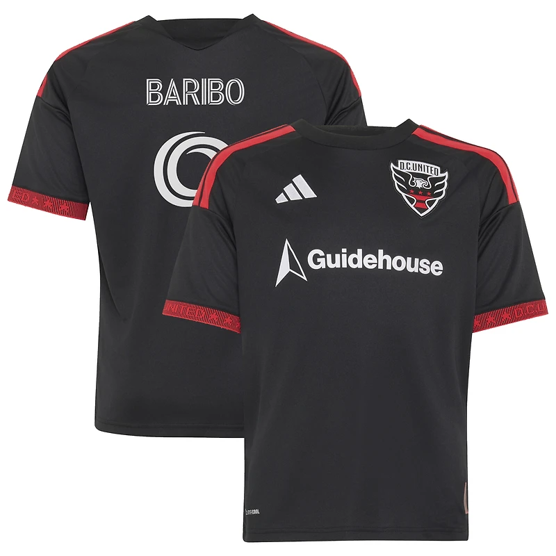 Youth adidas Tai Baribo Black D.C. United 2026 Black-and-Red Kit Replica Jersey