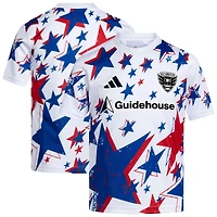 Maillot d'avant-match adidas blanc D.C. United 2026 Americana pour jeunes