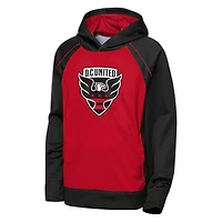 Sweat à capuche polaire rouge/noir D.C. United Striker pour jeunes Outerstuff
