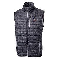 Cutter & Buck Black Delaware Fightin' Blue Hens Primary Team Logo Rainier PrimaLoft Eco Insulated Printed Full-Zip Puffer Jacket